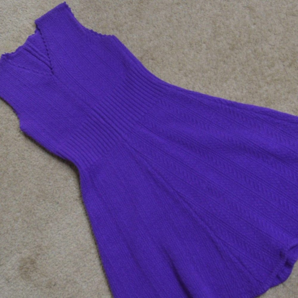 Vintage Purple heavy knit dress
